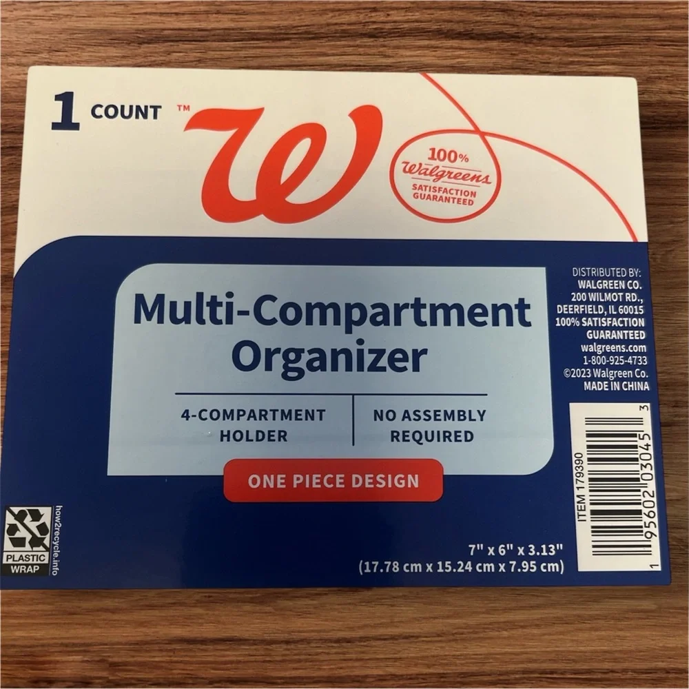 Set of 2 Walgreens Clear Multi-Compartment Makeup Organizer